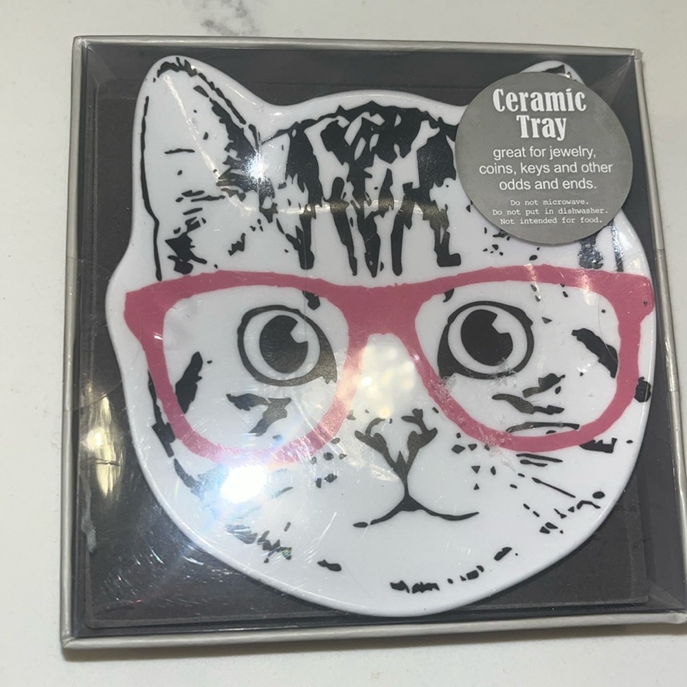 NWT Cat Ceramic Tray